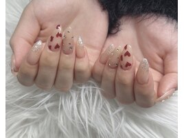 定額アート/ハートネイル