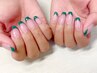 【hand】フレンチ1色　オフィスネイルやウェディングにも☆自店オフ込み