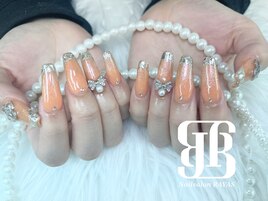 ガラスフレンチネイル