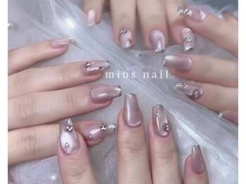 ミンズネイル(minsnail)/ラメフレンチ×マグネット