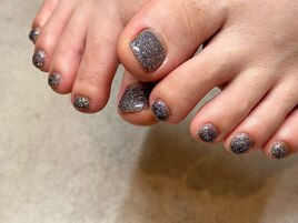 クリアブラック！フットネイル☆