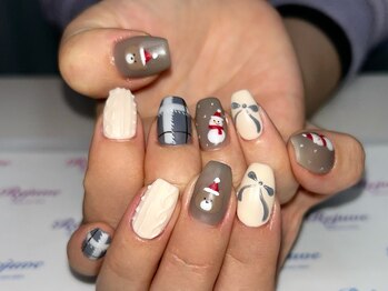 冬のマットネイル★雪だるま☆