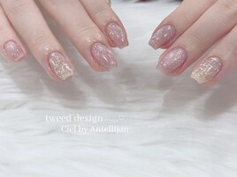 シンプルツイードネイル