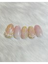 ピンクの貝殻デザイン