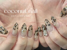 豹柄ネイル