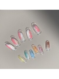 塗りかけネイル