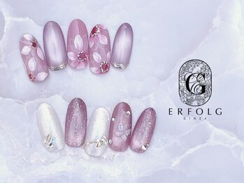 ネイルサロン エアフォルク 銀座(Erfolg)/ピンクマグネットのデザイン◎