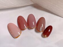ルームヘアネイル 曙橋店(Room hair nail)/ちゅるんカラー×根元ラメライン