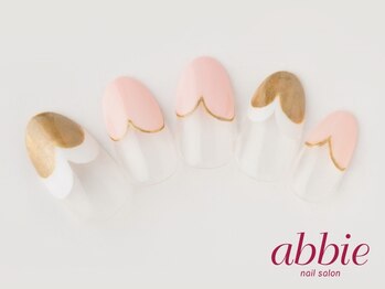 ネイルサロンアビー 北千住店(abbie)/ハートフレンチ ¥10648