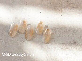 エム アンド ディー 武蔵小杉店(M&D)/大理石風ネイル