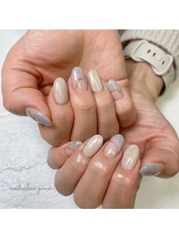 ピノ(PINO)/マーブル×変形フレンチネイル