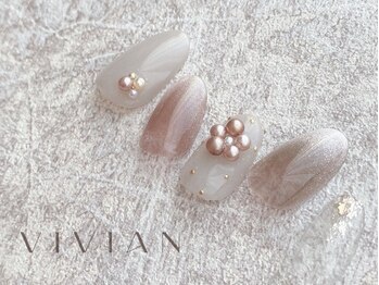 ヴィヴィアン ネイル(Vivian nail)/クリスマス フラワーネイル