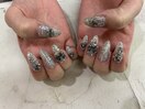 持ち込みパーツキラキラネイル