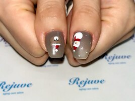 雪だるまとクマちゃんネイル★