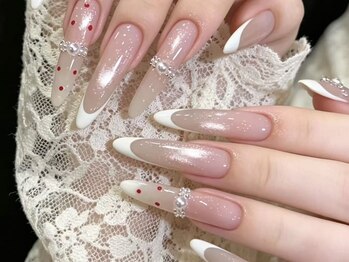 クイーンズネイルサロン(Queen's nail salon)/チップ長さだし持ち込みデザイン