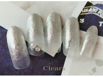 ビューティーネイルサロン クリアーズ(Clears)/シルバーラメグラネイル♪