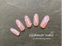 グラマーネイル(Glamor nail)/ピンク×3D