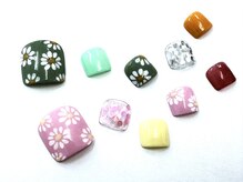 ネイルサロン クイール 小山店(NAIL SALON QUILL)/ワンカラー×フワラー