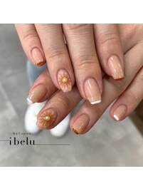 ぷっくりフラワーネイル