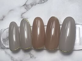 シンプルラメ囲いネイル♪