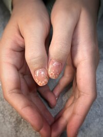 桜+マグネットネイル