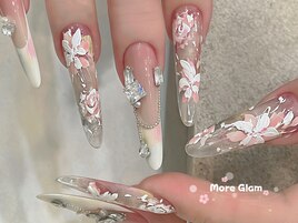 フラワーネイル/春/フレンチ