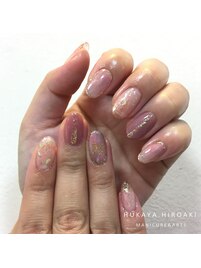 ピンクな大理石風♪