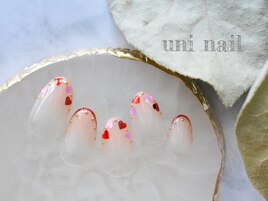 バレンタインネイル