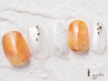 アイネイルズ 横浜WEST店(I-nails)/オレンジニュアンス8000円