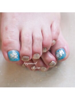 たゆ ネイル(たゆnail)/ターコイ図シェルフットネイル