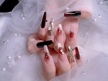 スノーネイルサロン 新宿店(Snow nail salon)/金箔埋め尽くしチーク