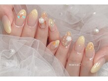 ワッカ ネイル(wacca nail)の雰囲気（10本コースA(バラ有料パーツ)）