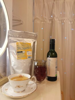 アスボーテ 月島(As Beaute’)/施術前後のお茶でリラックス♪
