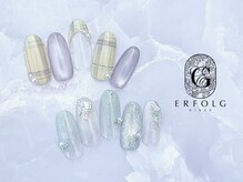 ネイルサロン エアフォルク 銀座(Erfolg)/暑い時期に◎爽やかカラー
