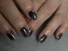 マリー ネイルズアンドラッシュアート モザイクモール港北店(MARIE NAILS & LASH ART)/定額￥7,700 ブラック 0626b