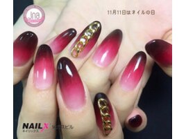 濃赤グラデーションネイル★
