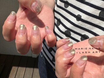 マリー ネイルズアンドラッシュアート モザイクモール港北店(MARIE NAILS & LASH ART)/¥8,800ミラーネイル 0703b