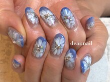 ディアネイル(dear.nail)/ブルー×フラワー☆