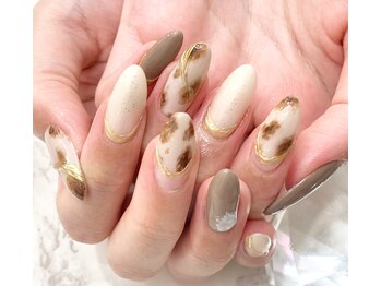 ネイルサロン ネイルズゴーゴー 渋谷店(NAILSGOGO)/春夏秋冬 長さ出し 渋谷 豹柄