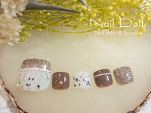 ネイルドール(Nail Doll)/フット　マイカ×ブラウン