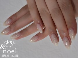 ホワイトパール×ワンホンネイル