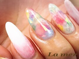 上品タイダイネイル★艶々