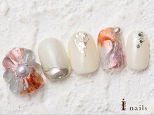 アイネイルズ 横浜WEST店(I-nails)/個性凹凸しずくフラワー10480円
