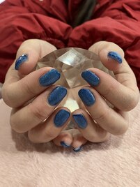 ワンカラーブルーラメ