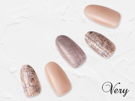 ツイード柄で冬ネイル