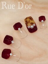 ツメトトノウ/ボルドー×べっ甲×パール