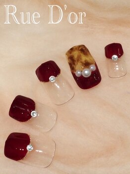 ツメトトノウ/ボルドー×べっ甲×パール