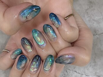 アンダースペル 桜木店(UNDER SPEL)/Blueちゅるんnuance nail