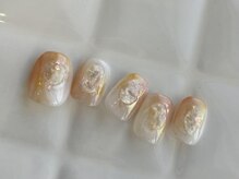 アイネイルズ 池袋店(I-nails)/ぷっくりオレンジオーロラ
