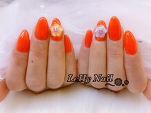 レヒネイル(LeHy nail)/ワンカラー×にこちゃんネイル